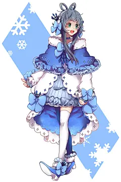 VOCALOID 洛天依 同人图 插画 壁纸 | 【VOCALOID】-冬宫-雪主护骑 | 半次元-第一中文COS绘画小说社区