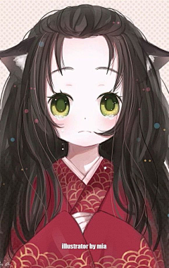 WpS采集到美少女绘画