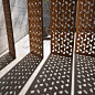 Corten steel laser cut screen