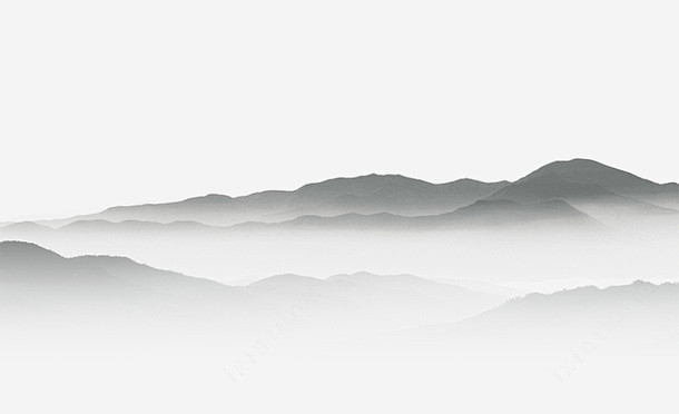 远处的山墨画中国风山png免抠素材_新图...