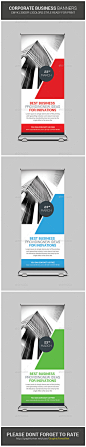 Corporate Business Rollup Banners Psd - Signage Print Templates