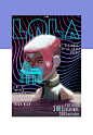 Lola 3000 : Material de divulgação para a festa Lola com temática futurista retrô 
