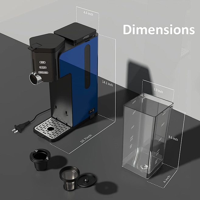 GREECHO COFFCHO Single Serve KCup Coffee Maker, 3In1