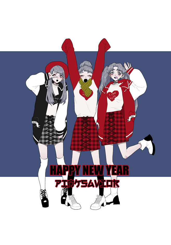 （pinksavior设计）新年红黑套装...