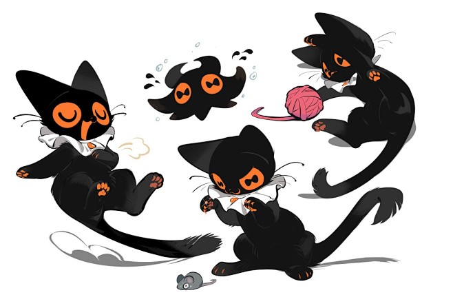 黑猫 章鱼猫