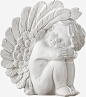 天使小孩雕塑高清素材 天使小孩 天使雕塑 小孩雕塑 雕塑 元素 免抠png 设计图片 免费下载