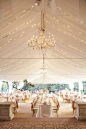 Don't let mother nature dictate your wedding style! Tents can create an amazing reception! #婚礼布置#