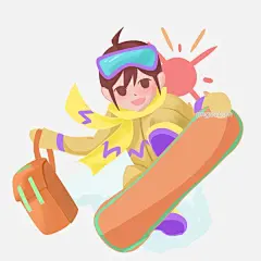 青山旅游小女孩滑雪手绘设计图图片大小3000x3000px 图片尺寸1.29 MB 来自PNG搜索网 pngss.com 免费免扣png素材下载！滑雪#滑雪板#黄色#卡通#可爱#美丽#青山#手绘#书包#太阳#微笑#小女孩#眼睛#