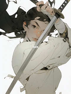 风入罗衣y采集到【Procreate】AI——武侠风