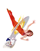 复古海报女郎欧美复古美女海报女郎手绘性感丰满怀旧妩媚摩登画册招贴插画20世纪古典PNG素材俏女郎Pinup Girls ，【查看来源浏览大图】2400*3200像素