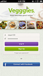 Vegggies美食app登录界面设计