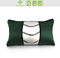 百搭园现代深绿色纺丝拼皮加金属链样板房工艺装饰抱枕 含芯-淘宝网