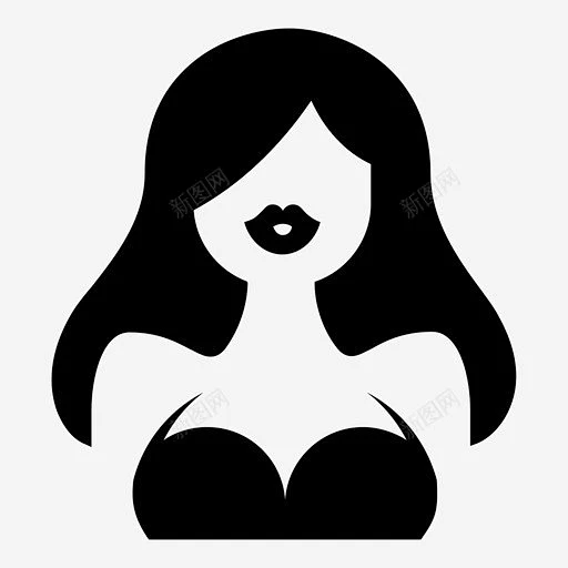 性感的女孩美丽的女士图标 页面网页 平面电商 创意素材-花瓣网