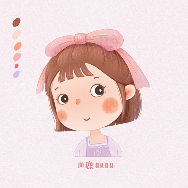 #可爱头像画 #原创插画 #女生头像