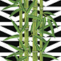 竹叶植物无缝图案。背景不