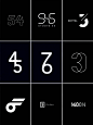 数字logo设计，正负形设计