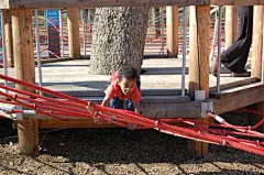 扒一扒那些让孩子开心尖叫的游乐空间设计_儿童 : 再往前走是第三个区域——教学区，里面有长凳和综合药草园，孩子们可以在小沙坑里游戏或者玩水。Carve团队在有限的空间里设计了一个和会所风格一致的游乐区，里面有图书馆，书架，读书角，一个真人比例的娃娃屋，还有一…