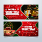 Free Vector | Christmas banners with greeting : Download this Free Vector about Christmas banners with greeting, and discover more than 97 Million Professional Graphic Resources on Freepik. #freepik #vector #christmasgreetings #seasonsgreetings #christmas