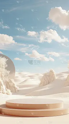 背景通用沙漠戈壁简约场景背景图片素材