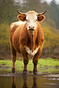 哺乳动物农家黄牛家畜动物摄影图