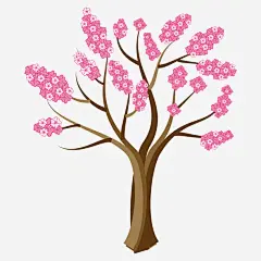 矢量图樱花树_新图网 https://ixintu.com 樱花树 矢量 樱花 浪漫 粉色