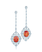 Tiffany drop earrings with oval spessartites and diamonds in platinum, from the 2013 Blue Book Collection ($70,000).
