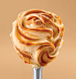 Scoop with ice cream-like Italian gelato made in full CGI realistic details of textures