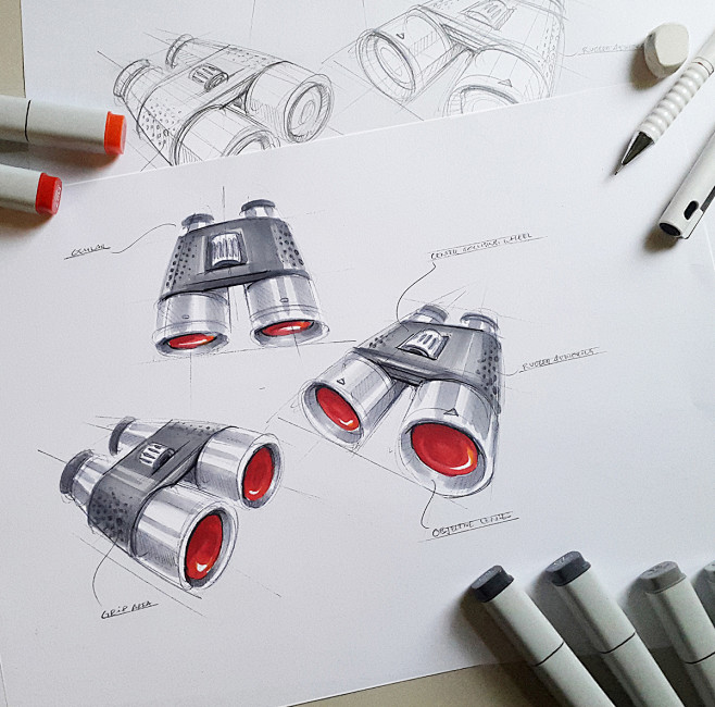 手绘，手稿，工业设计，产品设计