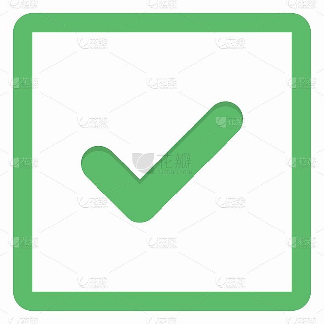 勾选，勾号，接受，批准，是，正确，好，正确的选择，任务完成，投票。-向量标记符号在绿色。孤立的图标。