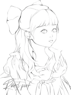 儿童插画q版手绘线稿