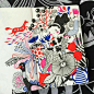 本子里的涂涂画画。#儿童画素材##儿童创意美术##儿童画线描课资料# ​​​​
