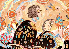 大胆的配色，构图以及点线面的元素组合，校考设计的同学可以参考学习#美术生##遇见艺术#海报超话#国美##鲁美##鲁美设计基础##美术艺考#色彩超话#绘画##手绘##设计##插画##素材##配色# 2北京·飙地美术馆 ​​​​