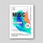 Free vector abstract music festival poster template