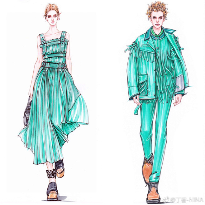 一起来玩转马克笔呦 ​
#手绘作品#（作...