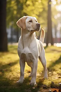 拉布拉多幼犬晒太阳
