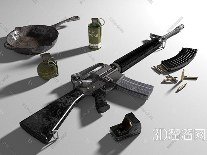 【现代步枪3D模型】-3D现代步枪3d模...