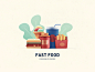 Fast food rwds branding illustration icon design eat icecream hamburg fastfood