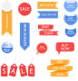 14款创意促销标签矢量素材