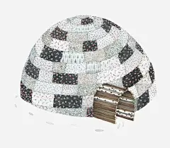 手绘冰屋免抠素材_新图网 https://ixintu.com 冰屋 创意 卡通 建筑 手绘 拼贴 插画 爱斯基摩人