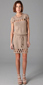 Mike Gonzalez Crochet Cap Sleeve Dress