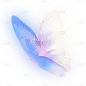 动物系列通用梦幻插画渐变蝴蝶贴纸