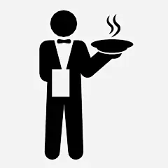 服务员仆人餐厅图标_88ICON https://88icon.com 服务员 仆人 餐厅 人 饭 食物 餐饮 管家