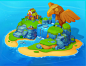 Isometric Islands for Solitaire Dash, Grigoriy Chekmasov : Here are some islands I´ve made for Solitaire Dash. It is a mobile and web solitaire card game, developed by Kosmos.<br/><a class="text-meta meta-link" rel="nofollow" 