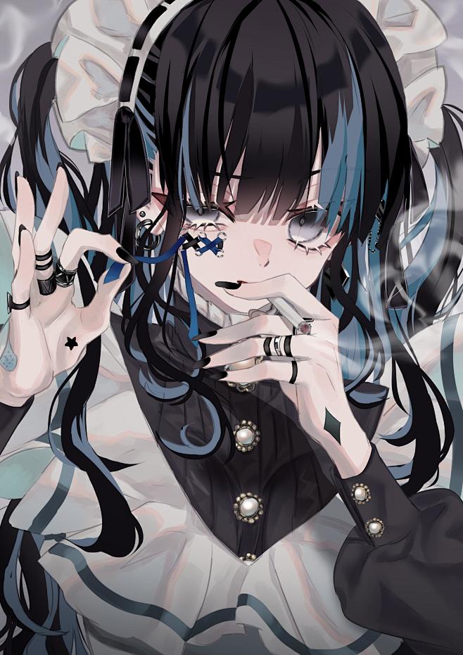 女仆双马尾暗黑系