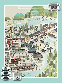 好漂亮的国风手绘地图 - 小红书