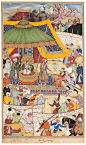 The Young Emperor Akbar Arrests the Insolent Shah Abu’l-Maali, page from a manuscript of the Akbarnama