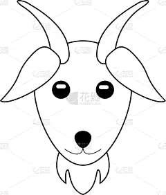 山羊,动物头,黑白图片,白色,黑色,可爱的,概念,性格,农业,自然