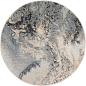 Maxell 4' Round Grey Abstract Area Rug - Nourison MAE08