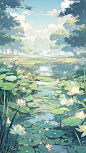 AI生成国风场景
Tang dynasty garden,water lily forest landscape wallpaper 004, in the style of graphic novel inspired illustrations, soothing landscapes --ar 9:16 --s 250 --niji 5