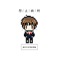 #刷子拼豆图纸##魔卡少女樱#肝完了图纸和成品都禁止商用眼镜都没画，烫有孔的可以用线缝，烫无孔可以用黑笔画~还有小学生和大♂人们留了点微妙的身高差好了我要去睡觉了困死我了@拼拼豆豆 @MM拼豆 ​ ​​​​